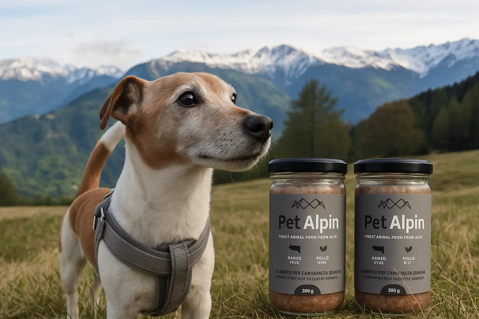 Veselý Jack Russell Teriér s From The Alps produkty